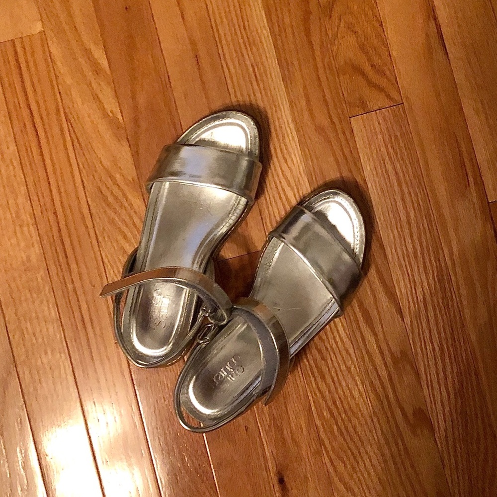 Franco Sarto silver Velcro sandals